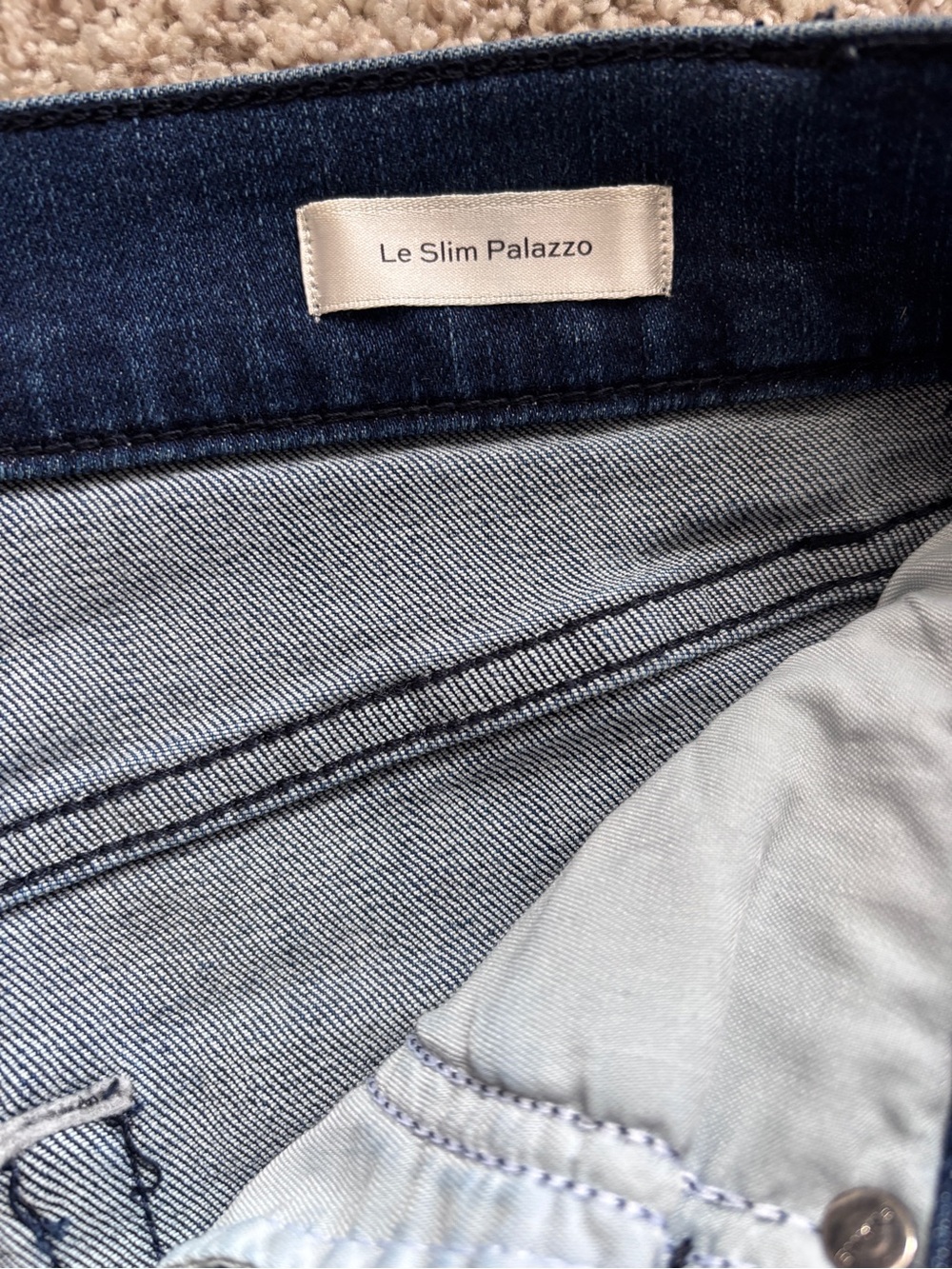 FRAME Le Slim Palazzo-Trick Wide Leg High Rise Designer Dark Wash Jeans Size 29 - Picture 7 of 14